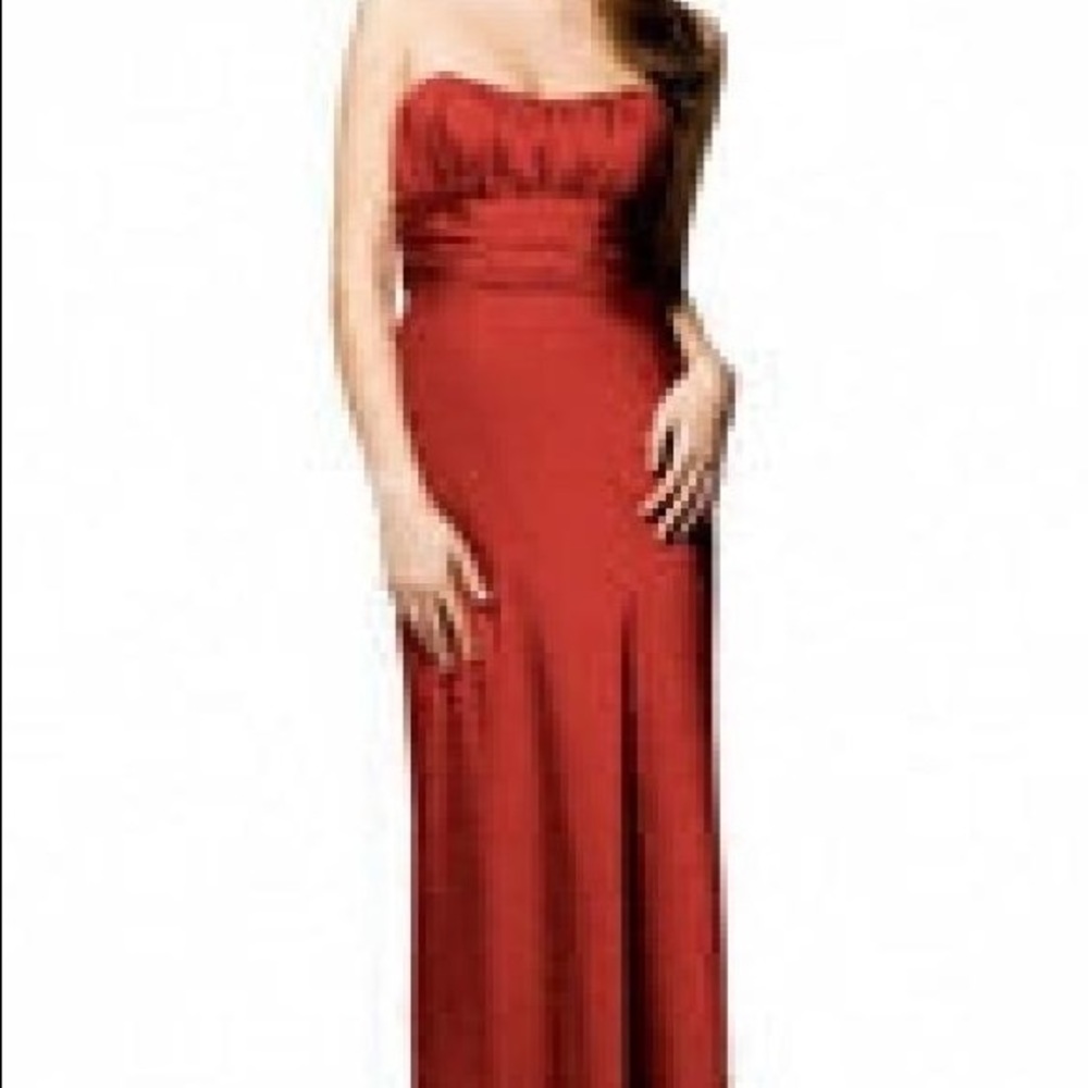 David’s Bridal apple red strapless dress | Size 2